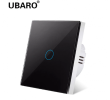 Настенный сенсорный выключатель UBARO черного и белого цвета